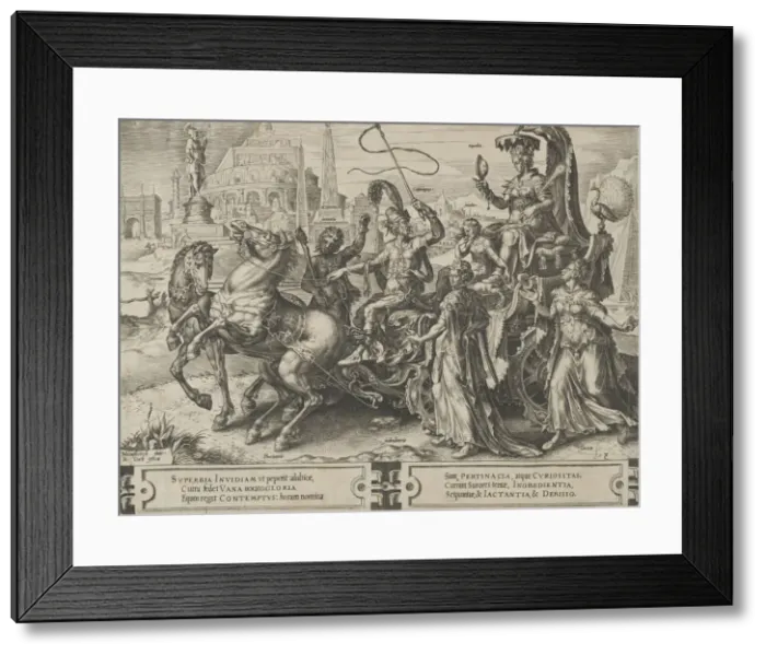 Framed Print : The Triumph of Pride, from The Cycle of the Vicissitudes of Human Affairs, plate 3, 1564 Framed Print : The Triumph of Pride, from The Cycle of the Vicissitudes of Human Affairs, plate 3, 1564