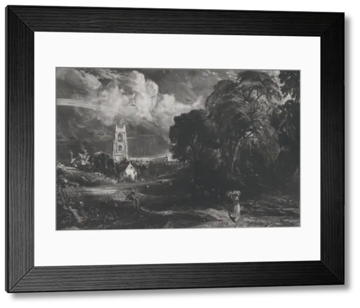 Framed Print : Stoke-by-Neyland, 1830. Creator: David Lucas Framed Print : Stoke-by-Neyland, 1830. Creator: David Lucas