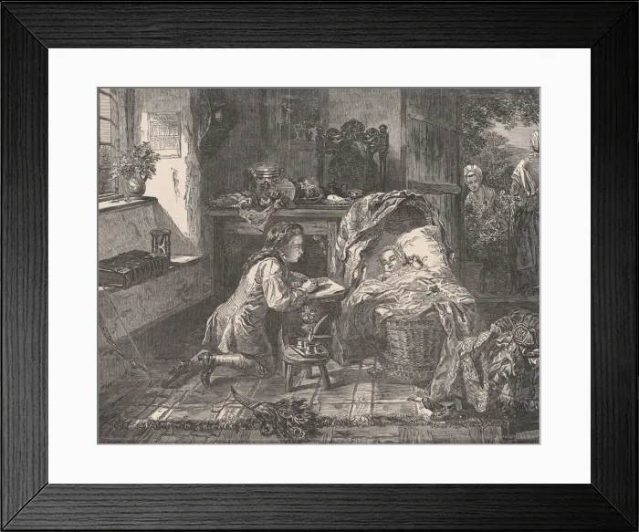 Framed Print : Benjamin Wests First Effort in Art, from Illustrated London News, May 12 Framed Print : Benjamin Wests First Effort in Art, from Illustrated London News, May 12