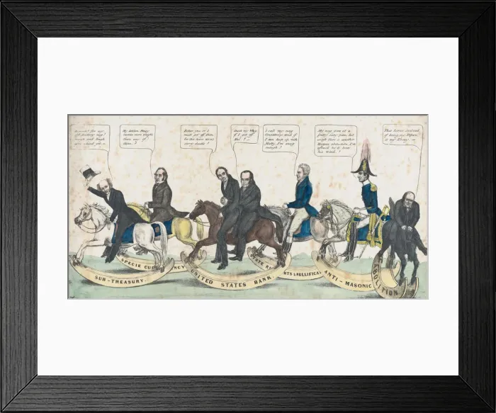 Framed Print : All on Hobbies, Gee Up, Gee Ho!, 1838. Creator: Edward Williams Clay Framed Print : All on Hobbies, Gee Up, Gee Ho!, 1838. Creator: Edward Williams Clay