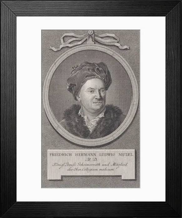 Framed Print : Portrait of Friedrich Ludwig Hermann Muzel, ca. 1778. Creator: Daniel Berger Framed Print : Portrait of Friedrich Ludwig Hermann Muzel, ca. 1778. Creator: Daniel Berger