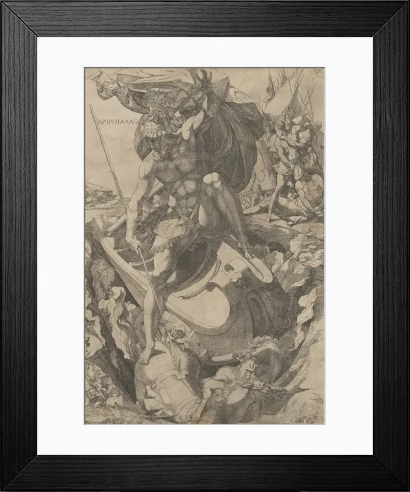 Framed Print : Amphiaraus, 1540-50. Creator: Domenico del Barbiere Framed Print : Amphiaraus, 1540-50. Creator: Domenico del Barbiere