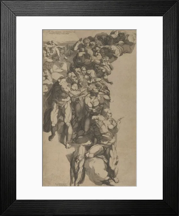 Framed Print : Group from Last Judgment, St. Bartholomew, St. Peter, and other Apostles, 16th century Framed Print : Group from Last Judgment, St. Bartholomew, St. Peter, and other Apostles, 16th century