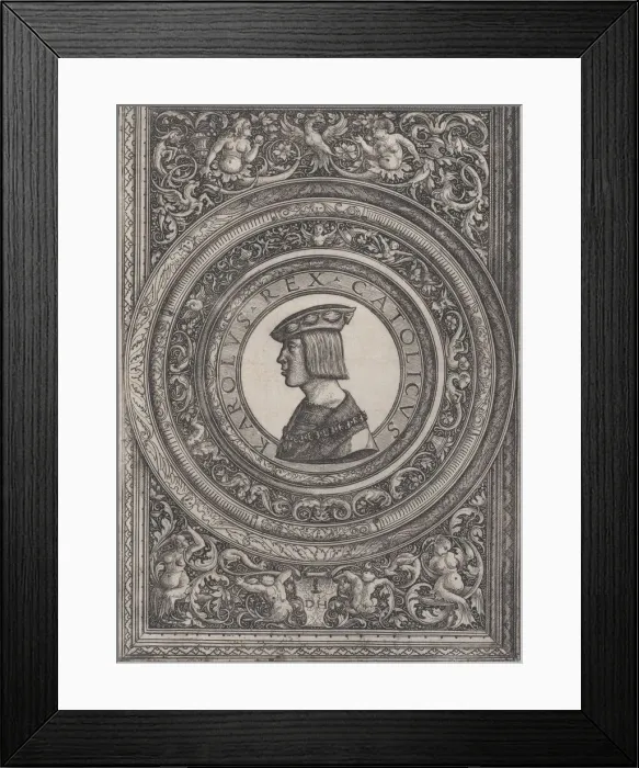Framed Print : Portrait of Emperor Charles V, ca. 1519. Creator: Daniel Hopfer Framed Print : Portrait of Emperor Charles V, ca. 1519. Creator: Daniel Hopfer