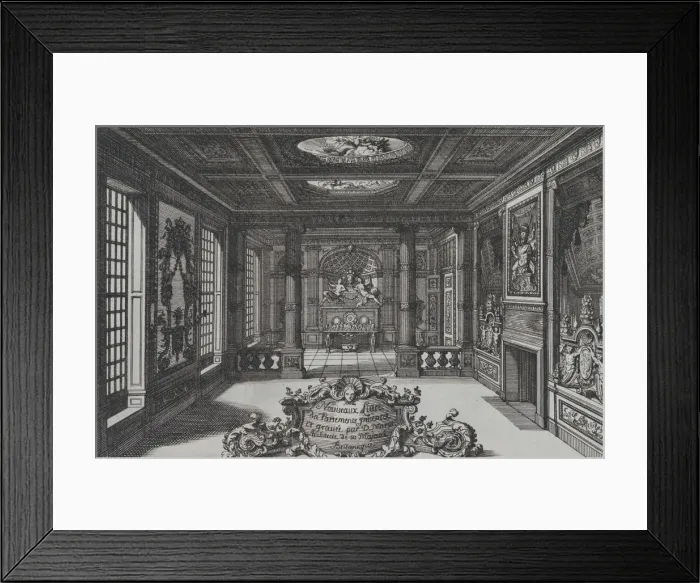 Framed Print : Title Plate with a Cartouche Set in a Lavish Interior, from Nouveaux Liu Framed Print : Title Plate with a Cartouche Set in a Lavish Interior, from Nouveaux Liu