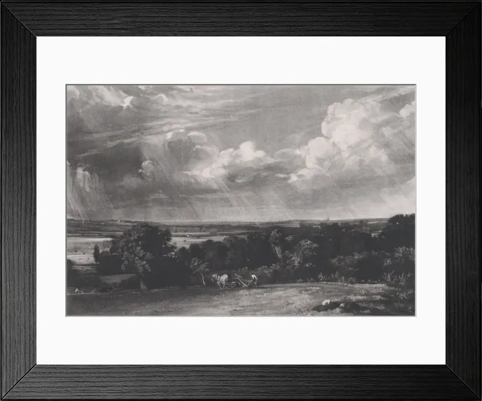 Framed Print : A Summerland, 1829. Creator: David Lucas Framed Print : A Summerland, 1829. Creator: David Lucas