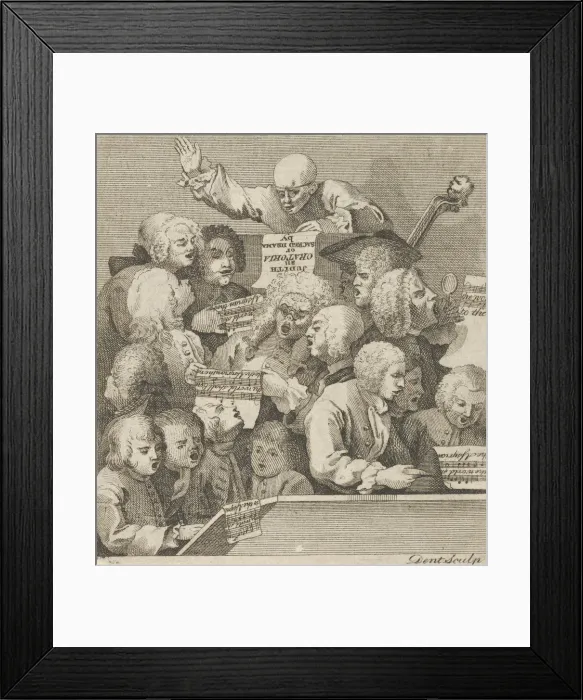 Framed Print : A Chorus of Singers, ca. 1800. Creator: Dent Framed Print : A Chorus of Singers, ca. 1800. Creator: Dent