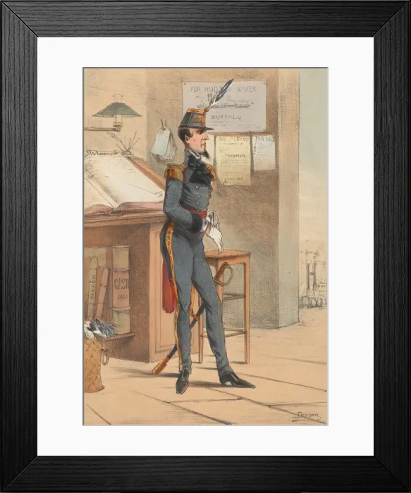 Framed Print : Etats-Unis d Amerique 1865 - 7th Regt. of New-York, 1865. Creator: Draner Framed Print : Etats-Unis d Amerique 1865 - 7th Regt. of New-York, 1865. Creator: Draner