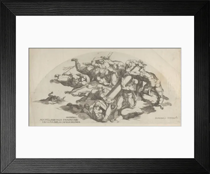 Framed Print : Group from the Last Judgment, Angels Carrying the Column of the Flagellation and t Framed Print : Group from the Last Judgment, Angels Carrying the Column of the Flagellation and t