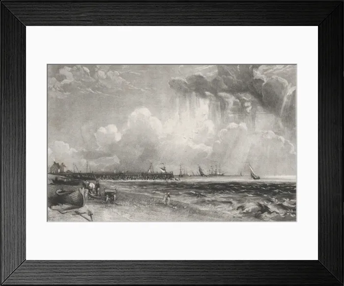 Framed Print : Yarmouth, Norfolk, 1830. Creator: David Lucas Framed Print : Yarmouth, Norfolk, 1830. Creator: David Lucas