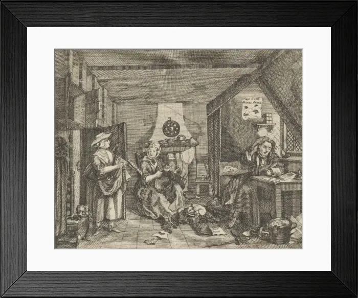 Framed Print : The Distressed Poet, ca. 1800. Creator: Dent Framed Print : The Distressed Poet, ca. 1800. Creator: Dent