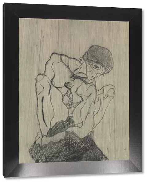 Sorrow, 1914. Creator: Egon Schiele