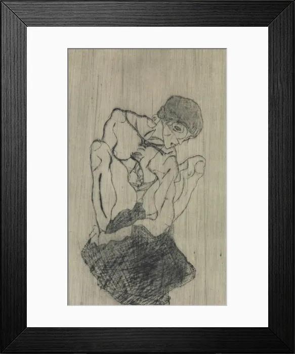 Framed Print : Sorrow, 1914. Creator: Egon Schiele Framed Print : Sorrow, 1914. Creator: Egon Schiele