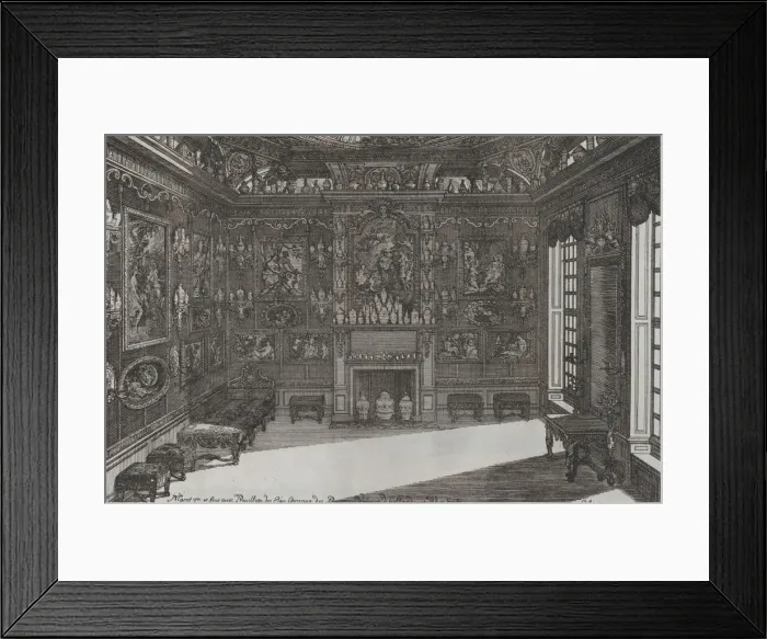 Framed Print : Interior of a Porcelain Cabinet with Paintings and Vases, from Nouveaux Framed Print : Interior of a Porcelain Cabinet with Paintings and Vases, from Nouveaux