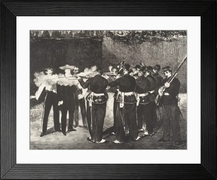 Framed Print : The Execution of the Emperor Maximilian (L execution de Maximilien), 1868 Framed Print : The Execution of the Emperor Maximilian (L execution de Maximilien), 1868