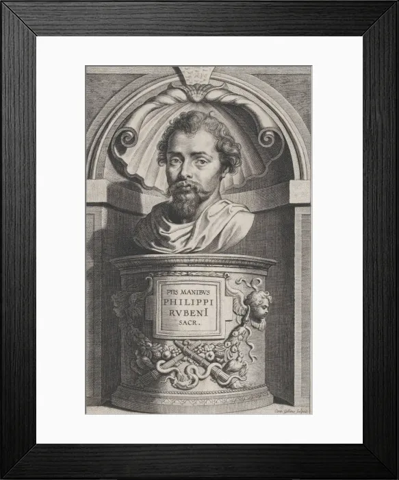 Framed Print : Bust portrait of Philip Rubens, in a niche, ca. 1627-78. Creator: Cornelis Galle II Framed Print : Bust portrait of Philip Rubens, in a niche, ca. 1627-78. Creator: Cornelis Galle II