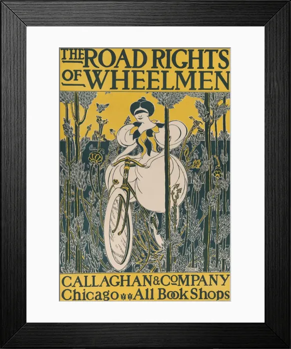 Framed Print : The Road Rights of Wheelmen, 1895. Creator: E. Nadall Framed Print : The Road Rights of Wheelmen, 1895. Creator: E. Nadall