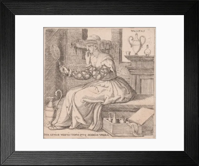 Framed Print : Vanity, 1545-50. Creator: Enea Vico Framed Print : Vanity, 1545-50. Creator: Enea Vico