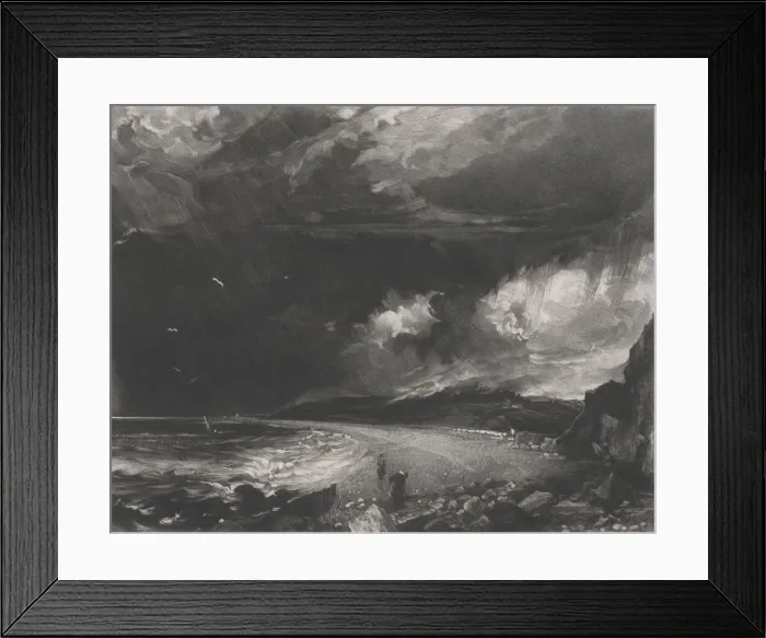 Framed Print : Weymouth Bay, 1830. Creator: David Lucas Framed Print : Weymouth Bay, 1830. Creator: David Lucas