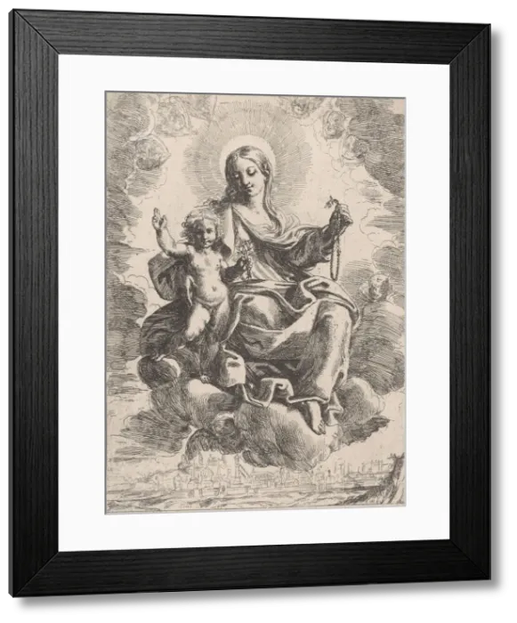 Framed Print : The Virgin of the Rosary, 1645-84. Creator: Domenico Maria Canuti Framed Print : The Virgin of the Rosary, 1645-84. Creator: Domenico Maria Canuti