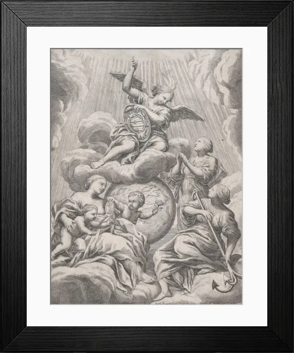 Framed Print : Faith, Hope, and Charity, 1630?-78. Creator: Dominique Barriere Framed Print : Faith, Hope, and Charity, 1630?-78. Creator: Dominique Barriere