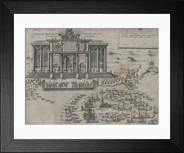 Framed Print : Entry of Henri III, King of France and Poland, into Venice, 1574. Creator: Domenico Zenoi Framed Print : Entry of Henri III, King of France and Poland, into Venice, 1574. Creator: Domenico Zenoi