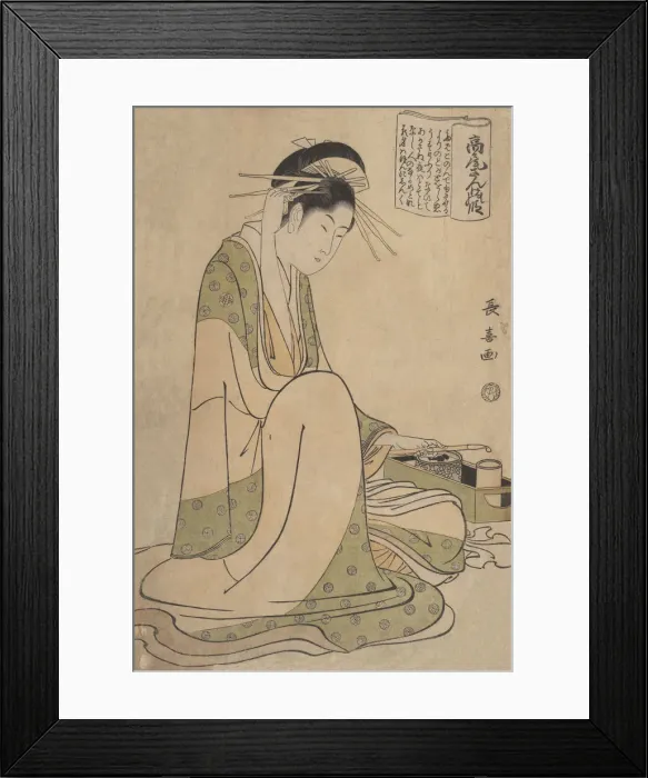 Framed Print : Takao Sange no Den, ca. 1798. Creator: Eishosai Choki Framed Print : Takao Sange no Den, ca. 1798. Creator: Eishosai Choki