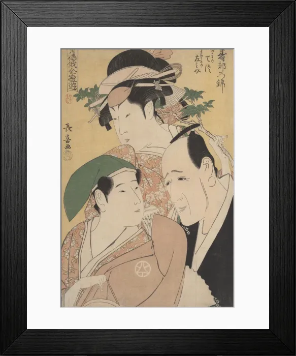 Framed Print : The New Year Niwaka Festival in the Pleasure Quarters, ca. 1796. Creator: Eishosai Choki Framed Print : The New Year Niwaka Festival in the Pleasure Quarters, ca. 1796. Creator: Eishosai Choki