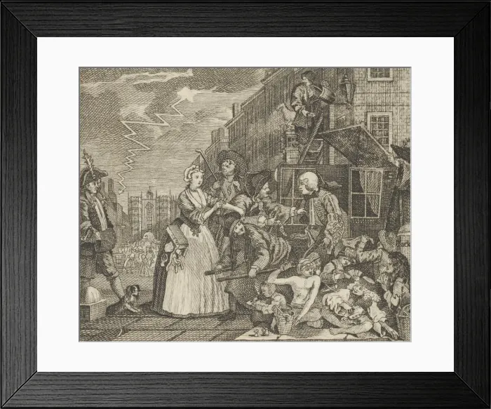 Framed Print : A Rakes Progress, Plate 4, ca. 1800. Creator: Dent Framed Print : A Rakes Progress, Plate 4, ca. 1800. Creator: Dent