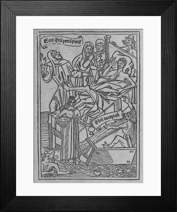 Framed Print : Arte del Ben Morire, 1490. Creator: Unknown Framed Print : Arte del Ben Morire, 1490. Creator: Unknown
