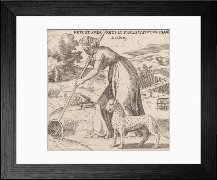 Framed Print : Entrapment, ca. 1545-50. Creator: Enea Vico Framed Print : Entrapment, ca. 1545-50. Creator: Enea Vico