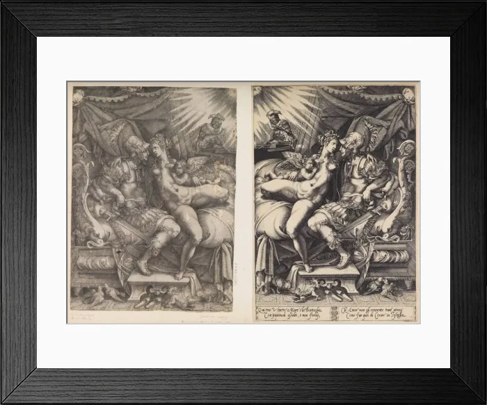 Framed Print : Mars and Venus, 1543. Creator: Enea Vico Framed Print : Mars and Venus, 1543. Creator: Enea Vico