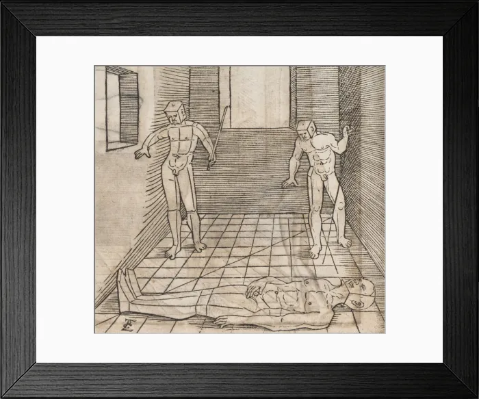 Framed Print : Underweissung der Proportzion und stellung der possen, 1538. Creator: Erhard Schon Framed Print : Underweissung der Proportzion und stellung der possen, 1538. Creator: Erhard Schon