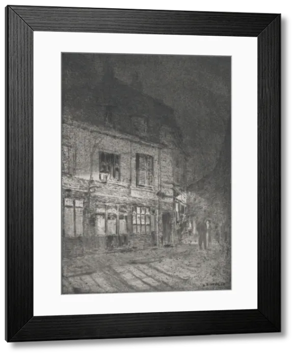Framed Print : Lille: Liebesgasschen, 1916. Creator: Ernst Oppler Framed Print : Lille: Liebesgasschen, 1916. Creator: Ernst Oppler