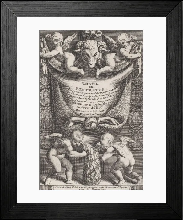 Framed Print : Frontispiece from Collection of Portraits, 1714-41 Framed Print : Frontispiece from Collection of Portraits, 1714-41
