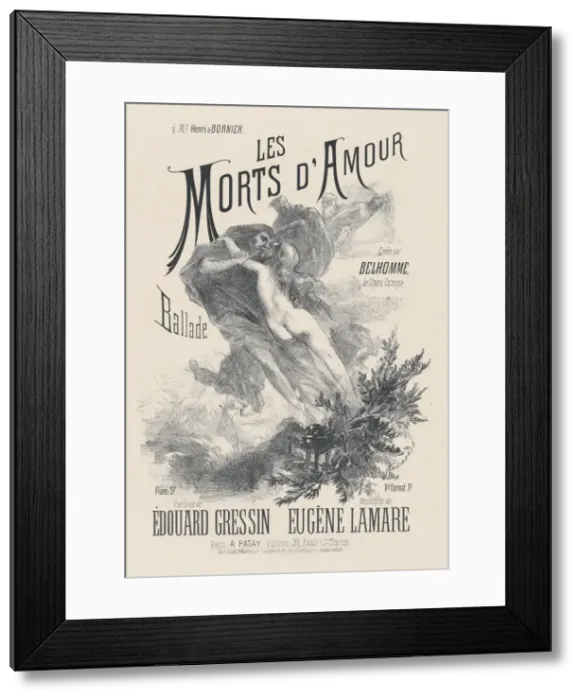 Framed Print : Les Morts d Amour, ca. 1885. Creator: Eugene Carriere Framed Print : Les Morts d Amour, ca. 1885. Creator: Eugene Carriere