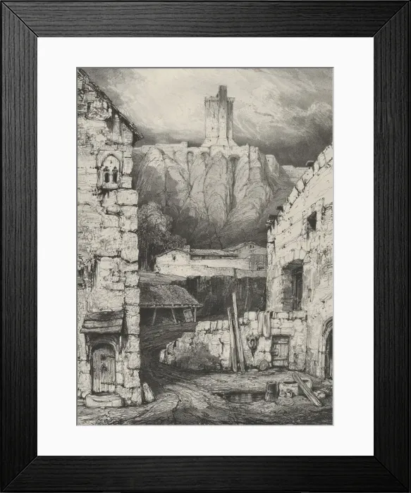 Framed Print : Donjon du Chateau de Polignac, 1830. Creator: Godefroy Engelmann Framed Print : Donjon du Chateau de Polignac, 1830. Creator: Godefroy Engelmann