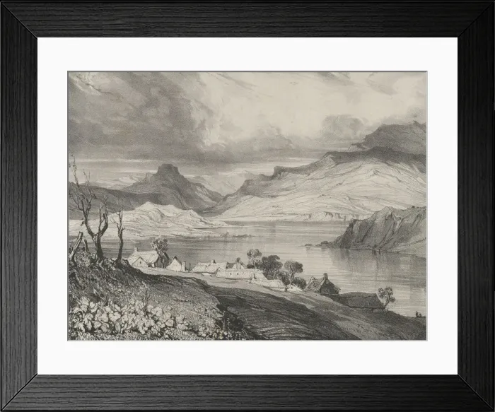 Framed Print : Lac d Aidat, 1831. Creator: Godefroy Engelmann Framed Print : Lac d Aidat, 1831. Creator: Godefroy Engelmann