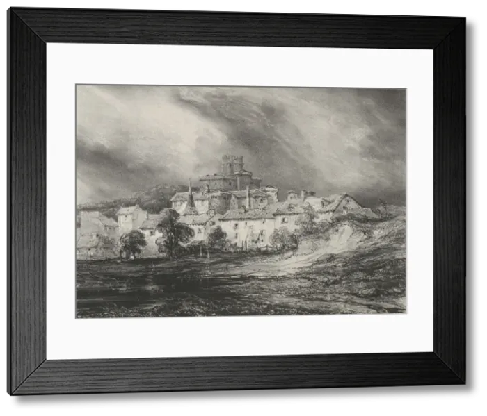 Framed Print : Chateau de Pont-Gibaud, 1830. Creator: Godefroy Engelmann Framed Print : Chateau de Pont-Gibaud, 1830. Creator: Godefroy Engelmann
