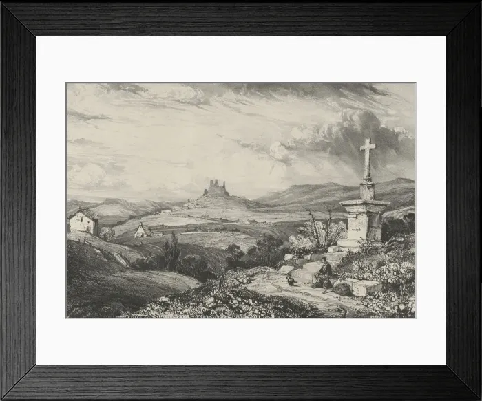 Framed Print : Chateau de Larderole, 1832. Creator: Godefroy Engelmann Framed Print : Chateau de Larderole, 1832. Creator: Godefroy Engelmann