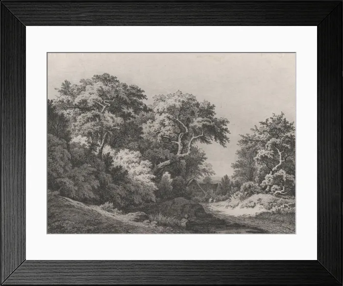 Framed Print : The Edge of the Woods, near Rambouillet, 1860. Creator: Eugene Blery Framed Print : The Edge of the Woods, near Rambouillet, 1860. Creator: Eugene Blery