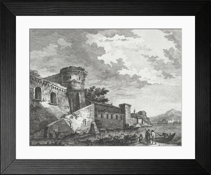 Framed Print : River Scene, ca. 1750-70. Creator: Fabio Berardi Framed Print : River Scene, ca. 1750-70. Creator: Fabio Berardi