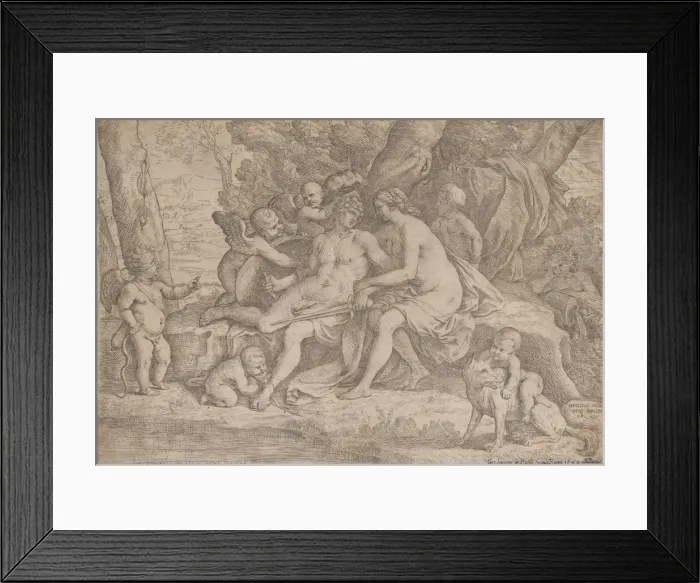 Framed Print : Mars and Venus, 1635-49. Creator: Fabrizio Chiari Framed Print : Mars and Venus, 1635-49. Creator: Fabrizio Chiari