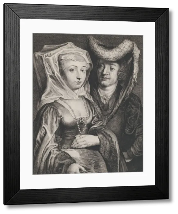 Framed Print : Saint Pepin I and his daughter, Saint Begga, ca. 1645-72 Framed Print : Saint Pepin I and his daughter, Saint Begga, ca. 1645-72