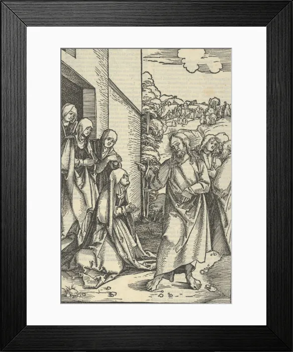 Framed Print : Christ Taking Leave of His Mother, from Speculum passionis domini nostri Ihesu Christi Framed Print : Christ Taking Leave of His Mother, from Speculum passionis domini nostri Ihesu Christi