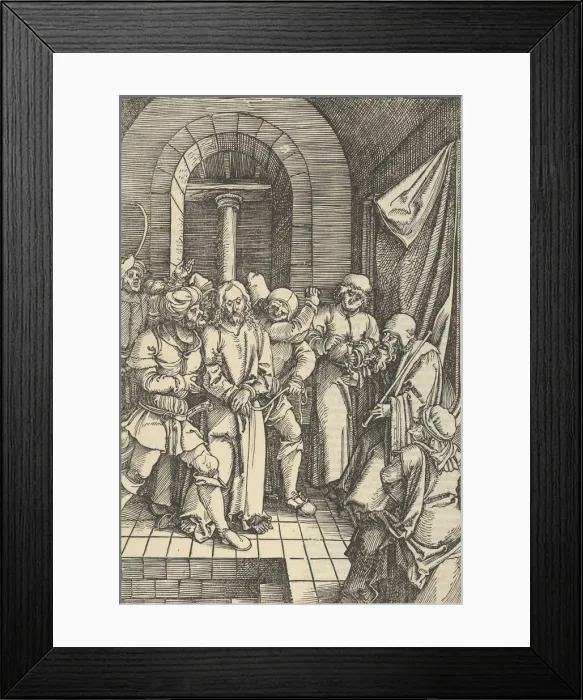 Framed Print : Christ before Annas, from Speculum passionis domini nostri Ihesu Christi, 1507 Framed Print : Christ before Annas, from Speculum passionis domini nostri Ihesu Christi, 1507