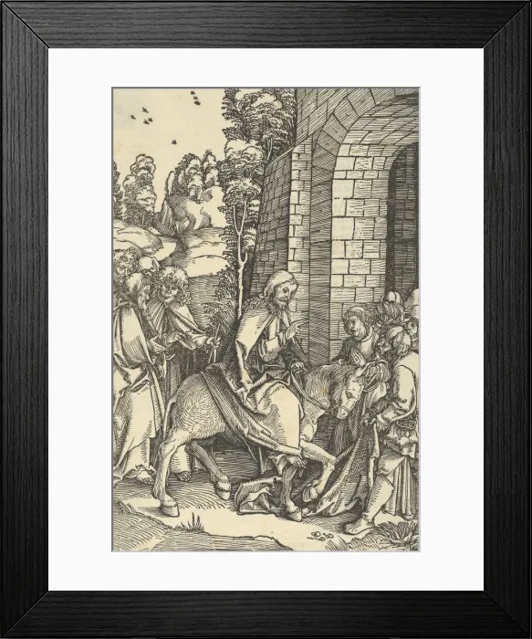 Framed Print : The Entry into Jerusalem, from Speculum passionis domini nostri Ihesu Christi, 1507 Framed Print : The Entry into Jerusalem, from Speculum passionis domini nostri Ihesu Christi, 1507