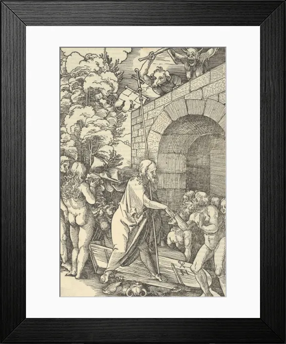 Framed Print : Christ in Limbo, from Speculum passionis domini nostri Ihesu Christi, 1507 Framed Print : Christ in Limbo, from Speculum passionis domini nostri Ihesu Christi, 1507