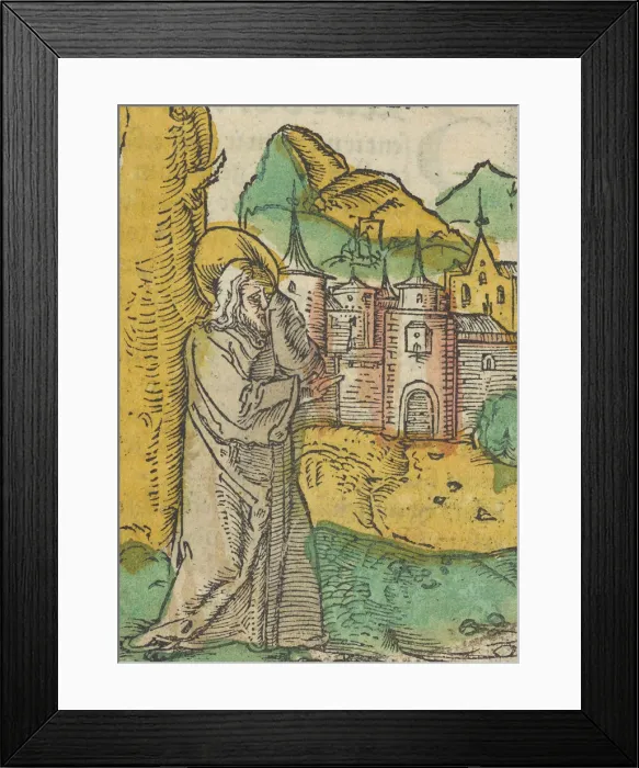 Framed Print : Christ Deploring Jerusalem, from Das Plenarium, 1517. Creator Framed Print : Christ Deploring Jerusalem, from Das Plenarium, 1517. Creator