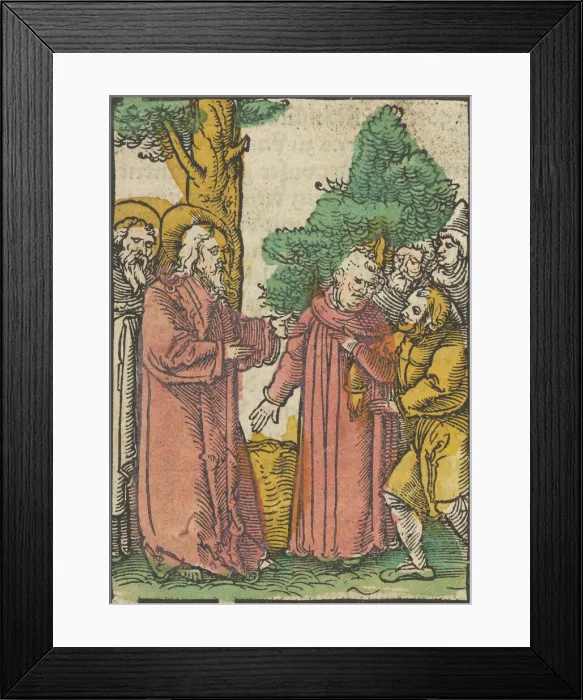 Framed Print : Christ Healing the Deaf-Mute, from Das Plenarium, 1517. Creator Framed Print : Christ Healing the Deaf-Mute, from Das Plenarium, 1517. Creator